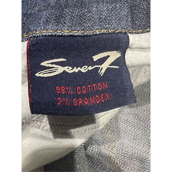 Seven7 Womens Denim Jeans Wide Leg Pants Blue Wash Size 32 - Picture 4 of 8